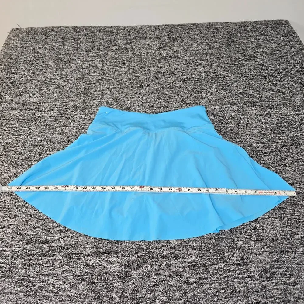 Nike Dry Fit Skort Women's M Blue Swoosh Logo Pull On Tennis Golf Pocket